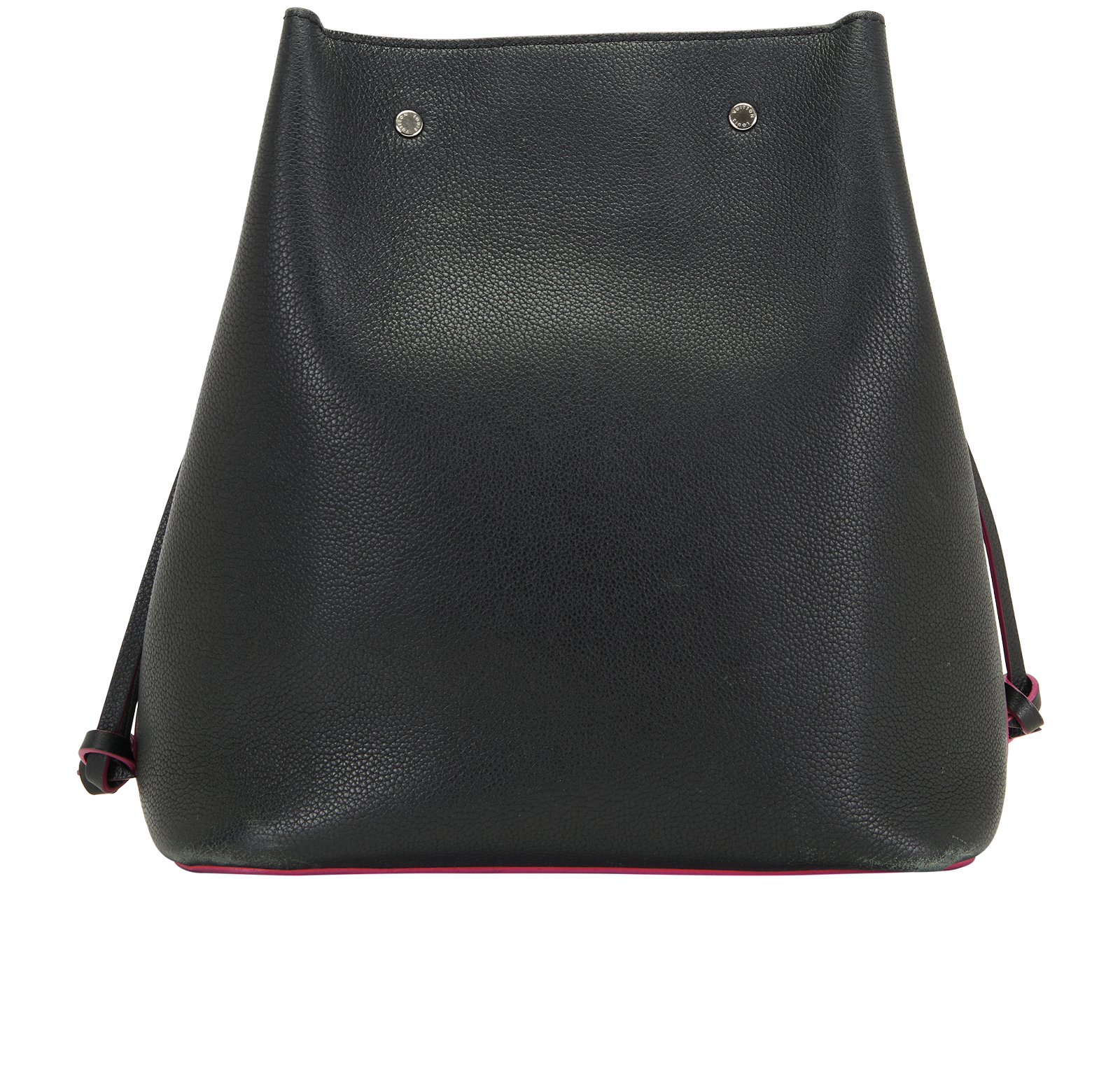 Lockme Bucket Bag, &pound;750, Handbags, Black, Leather, Back view